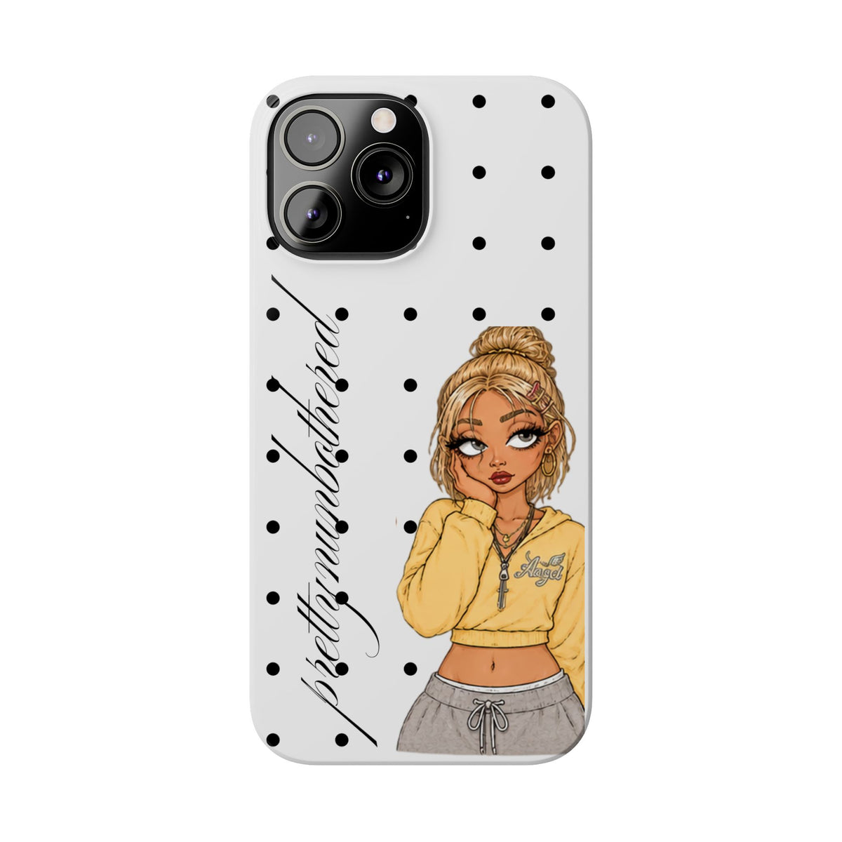 Buttercup Dove Grey Polka Dot Phone Case ★