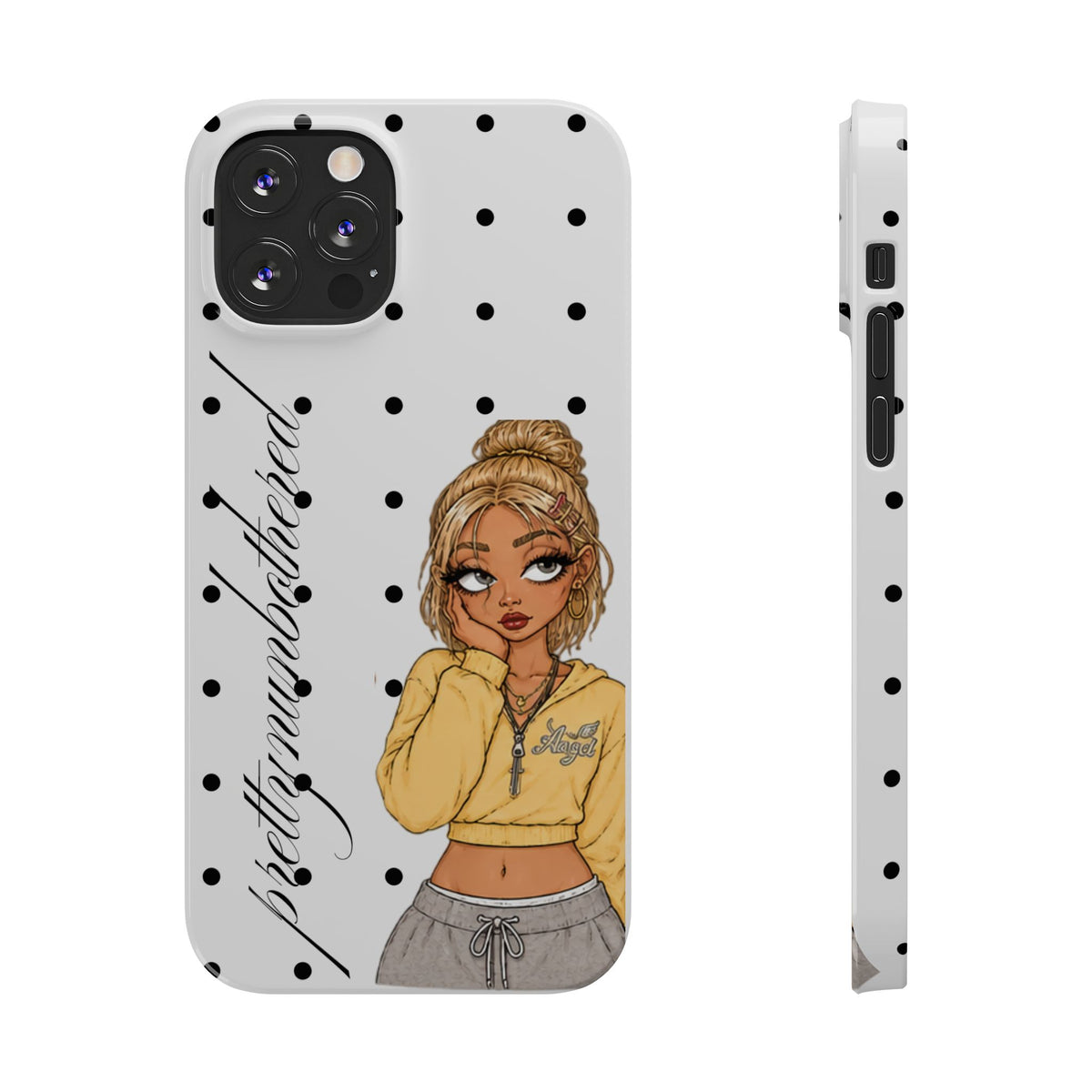 Buttercup Dove Grey Polka Dot Phone Case ★