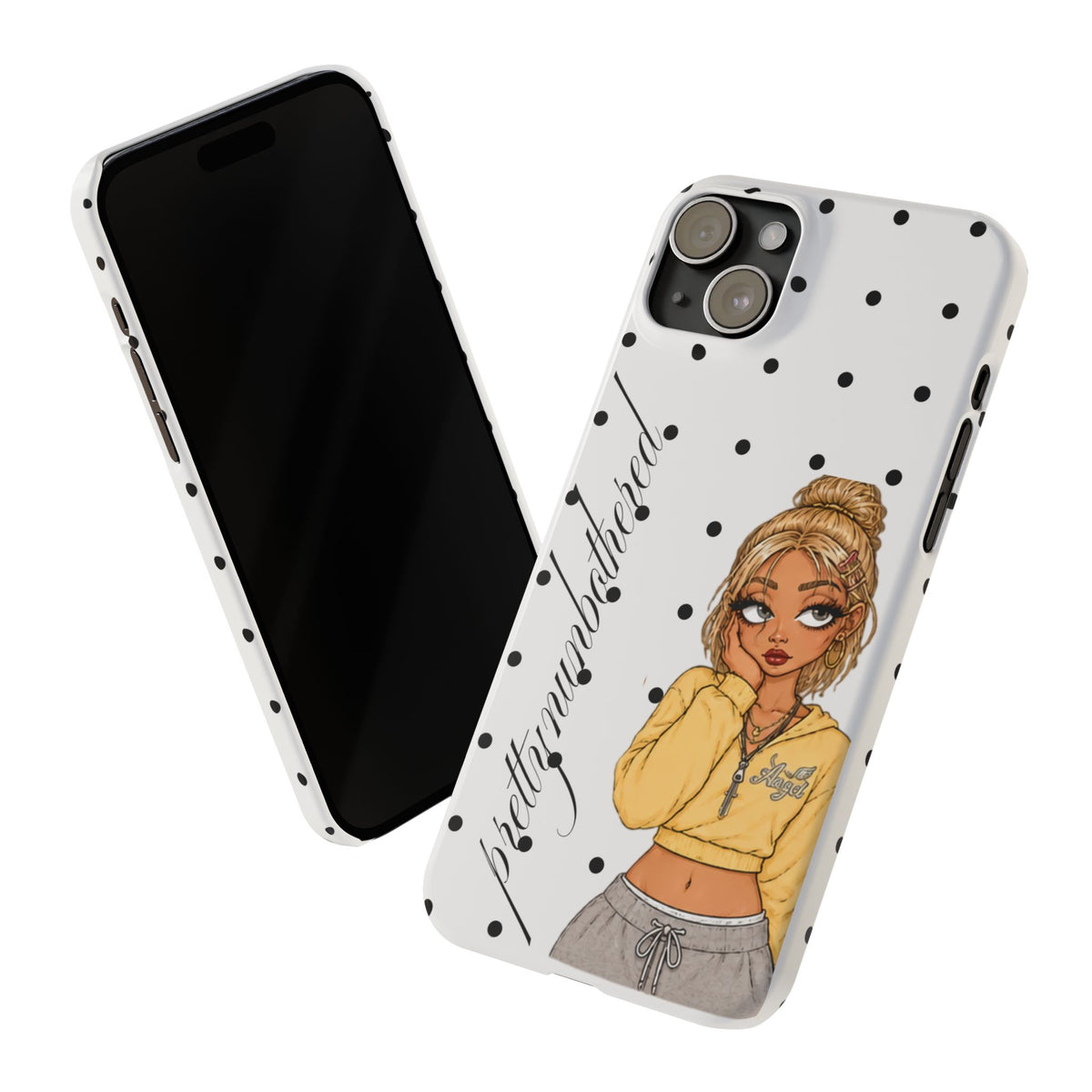 Buttercup Dove Grey Polka Dot Phone Case ★