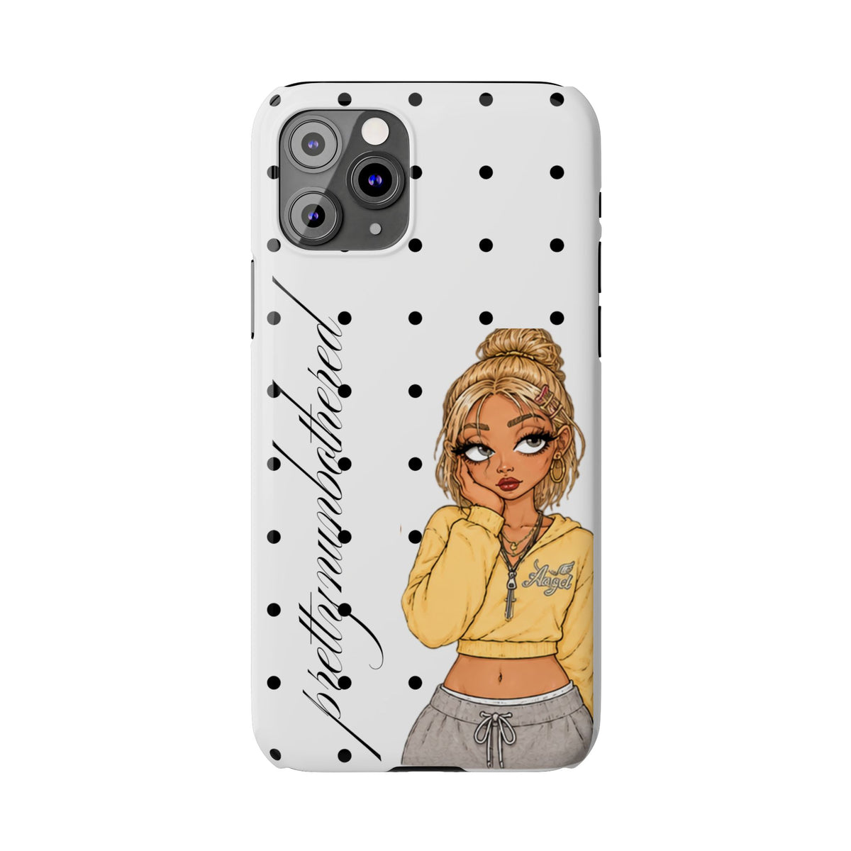 Buttercup Dove Grey Polka Dot Phone Case ★