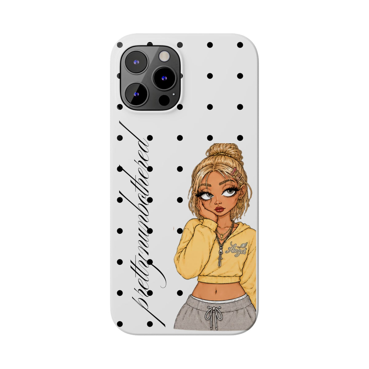 Buttercup Dove Grey Polka Dot Phone Case ★
