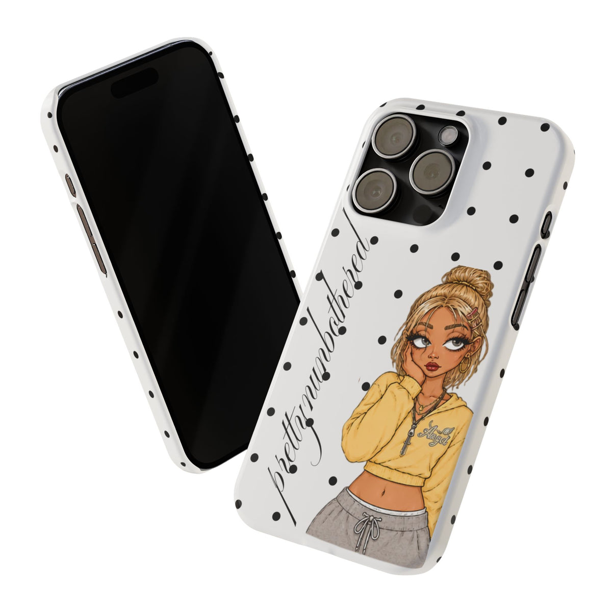 Buttercup Dove Grey Polka Dot Phone Case ★