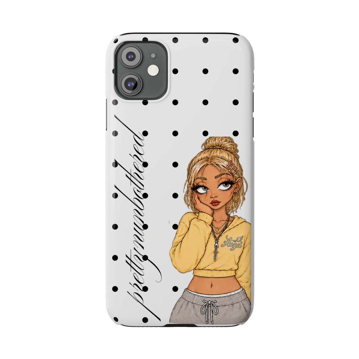 Buttercup Dove Grey Polka Dot Phone Case ★