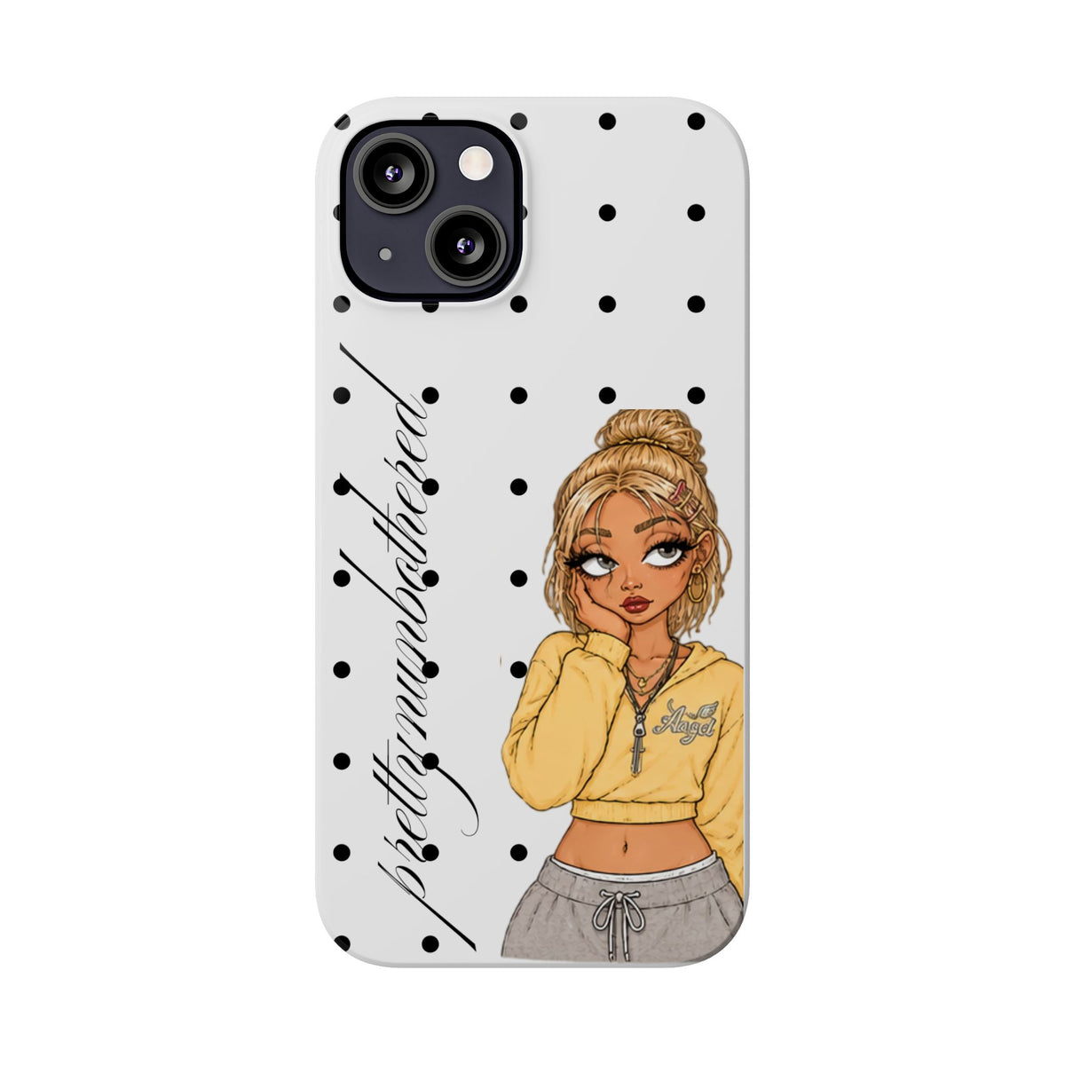 Buttercup Dove Grey Polka Dot Phone Case ★