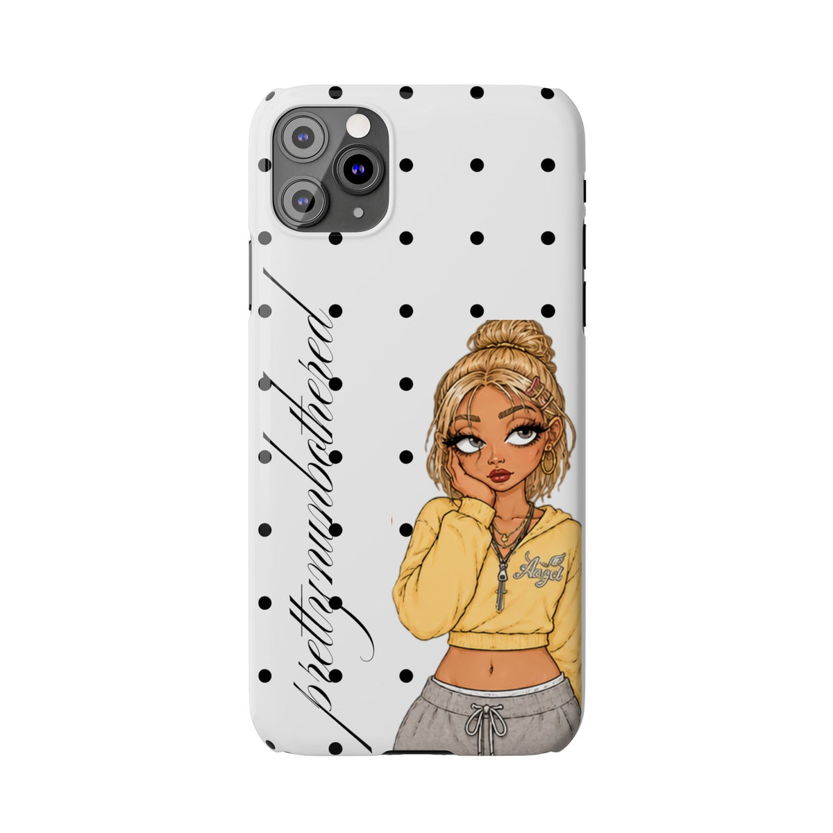 Buttercup Dove Grey Polka Dot Phone Case ★
